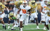 Sep 12, 2026; Atlanta, Georgia, USA; Tennessee Volunteers running back DeSean Bishop (18) runs the ball against the Georgia Tech Yellow Jackets in the first quarter at Bobby Dodd Stadium at Hyundai Field. Mandatory Credit: Brett Davis-Imagn Images