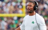 Notre Dame head coach Marcus Freeman during a NCAA football game against Rice at Notre Dame Stadium on Saturday, Sept. 12, 2026, in South Bend. - Michael Clubb, USA TODAY Sports