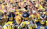 Michigan fans stadium tunnel The Big house banner