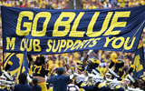 Michigan football tunnel banner Big House
