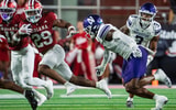 Indiana's Lee Beebe Jr. (29) runs during the Indiana versus Northwestern football game at Memorial Stadium on Friday, Sept. 25,
