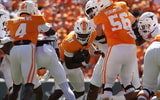 Sep 26, 2026; Knoxville, Tennessee, USA; Tennessee Volunteers quarterback Faizon Brandon (11) runs against the Texas Longhorns during the first half at Neyland Stadium. Mandatory Credit: Randy Sartin-Imagn Images