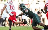 Michigan State’s Caleb Wheatland, right, tackles Nebraska’s Anthony Colandrea during the first quarter on Saturday, Sept. 26, 2026, in East Lansing. (Nick King/Lansing State Journal / USA TODAY NETWORK via Imagn Images)