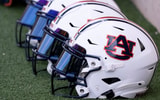 Auburn Tigers helmets during the first day of football practice at the Woltosz Football Performance Center in Auburn, Ala. on Wednesday, Aug. 5, 2026.