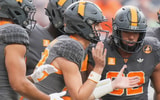 Tennessee quarterback Mason Phillips (13) calls a play during a game between Tennessee and Auburn in Neyland Stadium in Knoxville, Tennessee, Oct. 3, 2026.