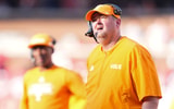 Tennessee football coach Josh Heupel during the college football game against Arkansas at Donald W. Reynolds Razorback Stadium in Fayetteville, Ark., on Oct. 10, 2026.