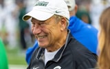 Sep 19, 2026; South Bend, Indiana, USA; Michigan State Spartans head men’s basketball coach Tom Izzo on the sidelines before the football game against the Notre Dame Fighting Irish at Notre Dame Stadium. (Photo Credit: Michael Caterina-Imagn Images)