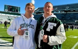 Top '29 recruits in LB Austin Phillips (left) and DL Ike Sulfridge (right) on Michigan State visit (photo via Sulfridge)