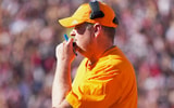 Tennessee football coach Josh Heupel  on the sidelines during a college football game against South Carolina at Williams-Brice Stadium in Columbia, S.C., on Oct. 24, 2026.