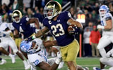 WATCH Brian Kelly gives Kyren Williams game ball after win over UNC video