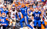 Jacob Copeland catches a pass against Florida State.