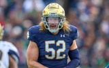 Linebacker Bo Bauer is returning to Notre Dame for a fifth season. (Photo by Robin Alam/Icon Sportswire via Getty Images)