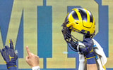 Michigan football team helmet
