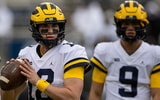 Michigan quarterbacks Cade McNamara and JJ McCarthy