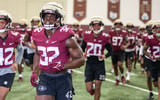 Stephen Dix and the defense at Florida State practice (Logan Stanford / Warchant.com)