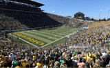 EUGENE, OR - SEPTEMBER 26: General view as the capacity crowd gets ready for the start of the game against the California Bears at Autzen Stadium on September 26, 2009 in Eugene, Oregon. Oregon won the game 42-3. (Photo by Steve Dykes/Getty Images)