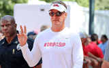 OXFORD, MISSISSIPPI - SEPTEMBER 24: head coach Lane Kiffin of the Mississippi Rebels before the game against the Tulsa Golden Hurricane at Vaught-Hemingway Stadium on September 24, 2022 in Oxford, Mississippi. 