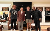 Nick Saban and Holmon Wiggins visited Luke and Dylan Hasz last week.