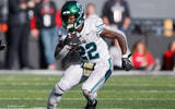 Tulane Green Wave running back Tyjae Spears (22) runs with the ball during a college football game against the Cincinnati Bearcats on November 25, 2022 at Nippert Stadium in Cincinnati, Ohio. (Photo by Joe Robbins/Icon Sportswire via Getty Images)