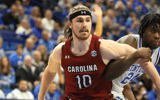 South Carolina forward Hayden Brown anchors in the post against Kentucky
