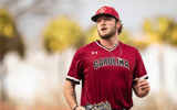 South Carolina left-handed pitcher Jackson Phipps during a preseason scrimmage