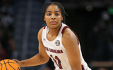 South Carolina point guard Kierra Fletcher commands the offense during a game