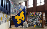 Michigan flag Schembechler Hall