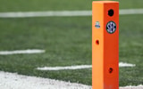 The SEC logo on a pylon