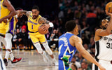 D'Angelo Russell and Keita Bates-Diop by Gary A. Vasquez-USA TODAY Sports and Jeff Hanisch-USA TODAY Sports