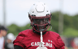 South Carolina wide receiver Nyck Harbor during a Gamecocks practice