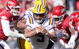 lsu-arkansas-point-spread-picking-tigers-razorbacks-brian-kelly-sam-pittman-odds-lines