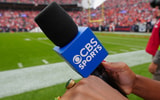 CBS Sports logo on a microphone