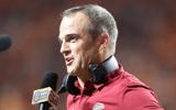 South Carolina head coach Shane Beamer speaks with SEC Network during the Tennessee game