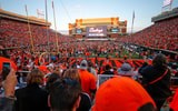 Fans in the stands at Boone Pickens Stadium during Bedlam 2023 between Oklahoma State and Oklahoma