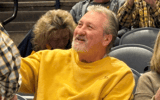 Bob Huggins sits in the stands a West Virginia game with his wife June for the Bearcats and Mountaineers game - The Enquirer/Scott Springer-USA TODAY NETWORK