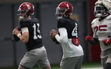 Alabama QBs Ty Simpson and Jalen Milroe