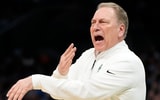 Michigan State Spartans head coach Tom Izzo reacts against the North Carolina Tar Heels in the second round of the 2024 NCAA Tournament at the Spectrum Center. - Bob Donnan, USA Today Sportsn-19