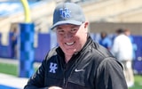 Mark Stoops at the Kentucky football spring game