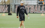 South Carolina head coach Shane Beamer walks the field during a spring practice in 2024 (Photo Credit: Jackson Randall | GamecockCentral.com)