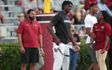 Four-star EDGE Jared Smith on the sideline at South Carolina's spring game (Photo: CJ Driggers | GamecockCentral.com)
