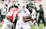 Michigan State's Davion Primm runs the ball during the Spring Showcase on Saturday, April 20, 2024, at Spartan Stadium in East Lansing - Nick King, USA TODAY Sports