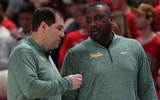 Scott Drew with Baylor associate head coach Alvin Brooks III in the first half during the game against the Texas Tech Red Raiders at United Supermarkets Arena - Michael C. Johnson-USA TODAY Sports