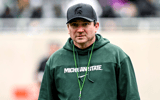 Michigan State's head coach Jonathan Smith walks to the sideline during the Spring Showcase on Saturday, April 20, 2024, at Spartan Stadium in East Lansing - Nick King, USA TODAY Sports