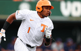 Christian Moore rounds the bases after tying the Tennessee single seaosn home run record after his 24th of the season against Belmont. Credit: UT Athletics