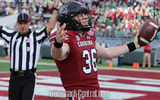Hunter Rogers celebrates a South Carolina touchdown against Notre Dame in the 2022 Gator Bowl (Photo: CJ Driggers | GamecockCentral.com)