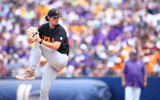 Tennessee pitcher AJ Russell. Credit: UT Athletics (Kate Luffman)