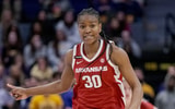 South Carolina women's basketball forward Maryam Dauda when she played at Arkansas. Mandatory Credit: Matthew Hinton-USA TODAY Sports