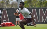 South Carolina LB commitment Jaquel Holman works out at a camp in Columbia (Photo: Joe Macheca | GamecockCentral.com)