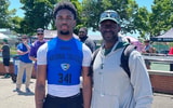2025 DB Vanzale Hinton and Michigan State secondary coach Blue Adams