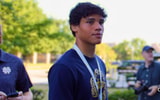 2025 S Ethan Long arrives at Notre Dame on Friday, June 14, 2024, for his official visit. (Kyle Kelly/Blue & Gold)